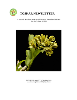 Toskar Newsletter