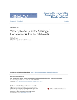 Five Nepali Novels Michael Hutt SOAS, University of London, Mh8@Soas.Ac.Uk