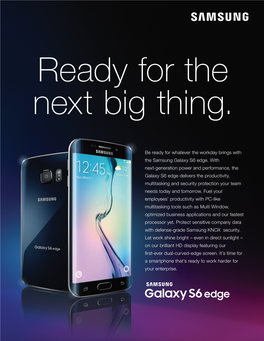 Be Ready for Whatever the Workday Brings with the Samsung Galaxy S6 Edge