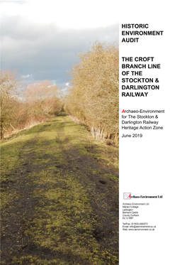 Historic Environment Audit the Croft Branch Line of the Stockton & Darlington Railway