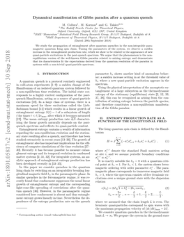 Dynamical Manifestation of Gibbs Paradox After a Quantum Quench