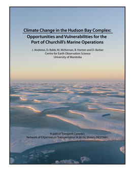 Climate Change in the Hudson Bay Complex, 2016