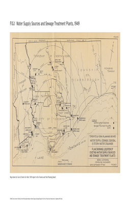 FIG.1 Water Supply Sources and Sewage Treatment Plants, 1949