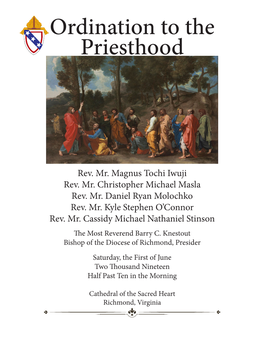 Ordination to the Priesthood