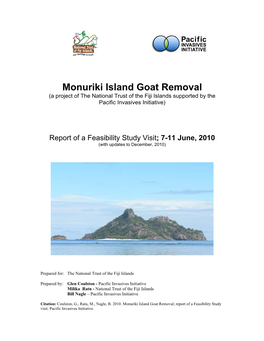 Monuriki Island Goat Removal (A Project of the National Trust of the Fiji Islands Supported by the Pacific Invasives Initiative)