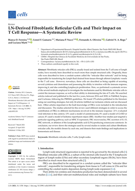 LN-Derived Fibroblastic Reticular Cells and Their Impact on T Cell Response—A Systematic Review