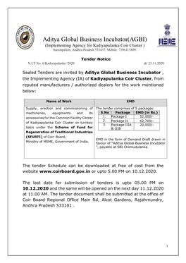 Sealed Tenders Are Invited for Supply, Erection And