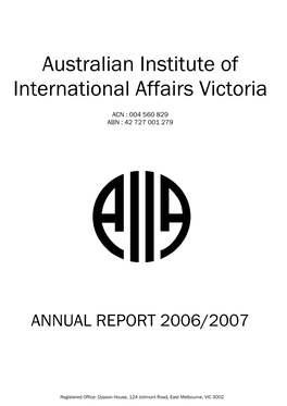 Australian Institute of International Affairs Victoria