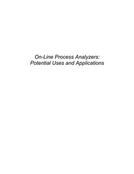 On-Line Process Analyzers: Potential Uses and Applications