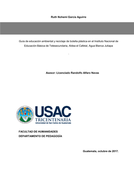 Ruth Nohemí García Aguirre Guía De Educación Ambiental Y Reciclaje De