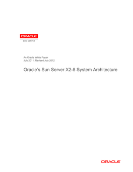 Sun Server X2-8 System Architecture White Paper