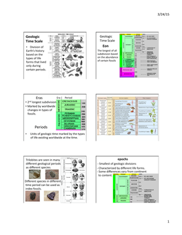 Geologic Time 8Th Grade .Pptx