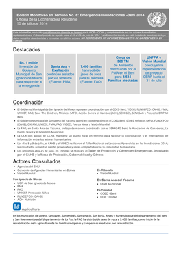 Bolivia: Emergencia Inundaciones, 2014