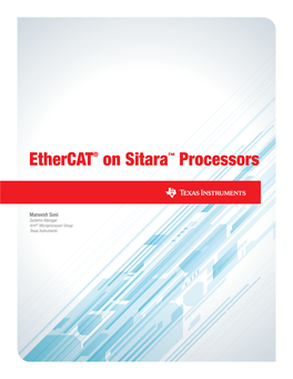 Ethercat® on Sitara™ Processors