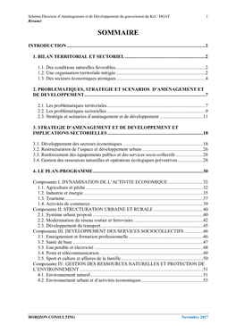 Le Résumé Du Rapport De La Deuxième Phase Du SDAD Du Gouvernorat Du Kef