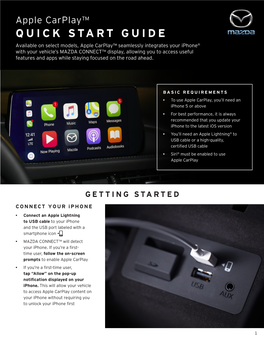 Apple Carplay Quick Start Guide