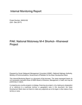 National Motorway M-4 Shorkot– Khanewal Project