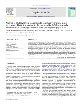 Analysis of Photosynthetic Picoeukaryote Community Structure Along an Extended Ellett Line Transect in the Northern North Atlant