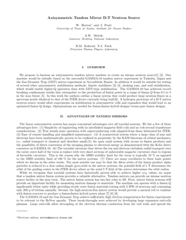 Axisymmetric Tandem Mirror D-T Neutron Source