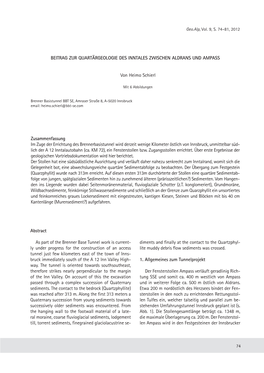 Beitrag Zur Quartärgeologie Des Inntales Zwischen Aldrans Und Ampass