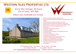 Druim Mor Cottage, 40 Gravir, Isle of Lewis, HS2 9QX Offers Over