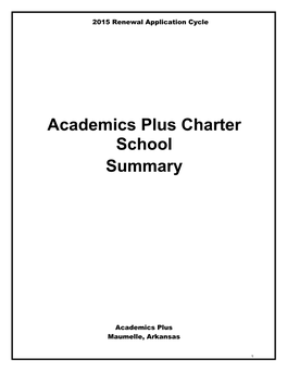 Academics Plus Charter School Summary