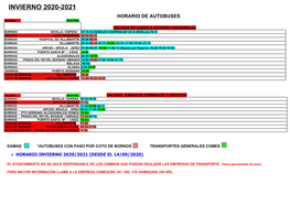 Horario De Autobuses Salida Destino