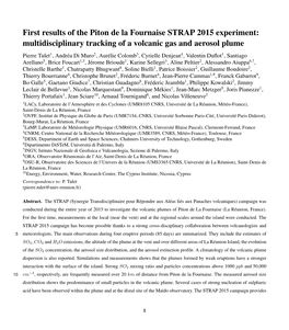 First Results of the Piton De La Fournaise STRAP 2015 Experiment