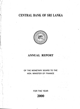 Central Bank of Sri Lanka 2000