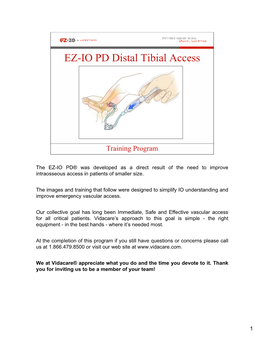 EZ-IO PD Distal Tibial Access