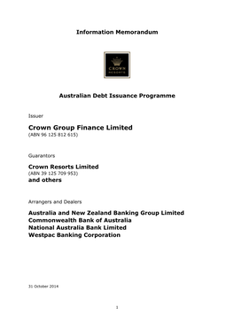 Crown Group Finance Limited (ABN 96 125 812 615)