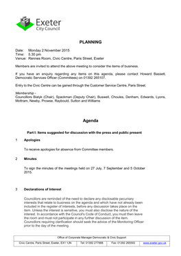 Agenda Document for Planning Committee, 02/11/2015 17:30