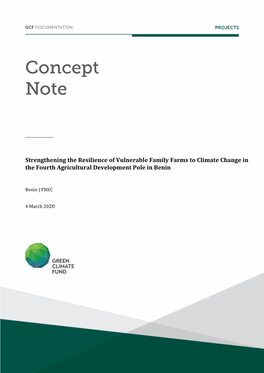 Strengthening the Resilience of Vulnerable Family Farms to Climate Change in the Fourth Agricultural Development Pole in Benin