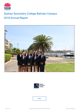 Sydney Secondary College Balmain Campus 2019 Annual Report