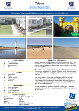 Talacre Ayrview Caravan Park Talacre, Holywell, Flintshire CH8 9JS