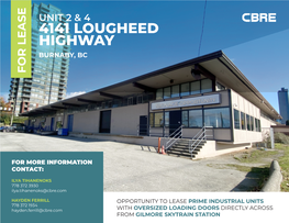 4141 Lougheed Highway Burnaby, Bc for Lease For