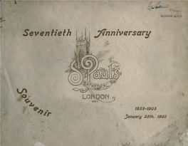 Seventieth Anniversary, St. Paul's Cathedral, London, Ont., 1835-1905