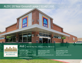 ALDI | 20 Year Ground Lease | $2,401,000