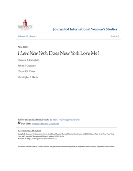 Does New York Love Me? Shannon B