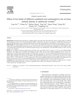 Effect of Two Kinds of Different Combined Oral Contraceptives Use