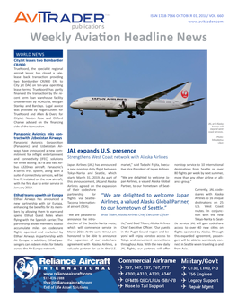 Weekly Aviation Headline News