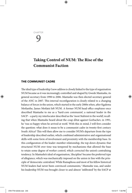 Taking Control of NUM: the Rise of the Communist Faction