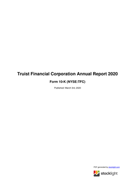 Truist Financial Corporation Annual Report 2020