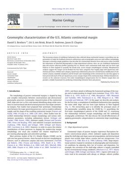 Geomorphic Characterization of the U.S. Atlantic Continental Margin