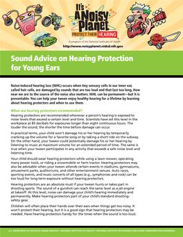 Sound Advice on Hearing Protection for Young Ears