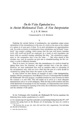 On the Value Equivalent to π in Ancient Mathematical Texts. A