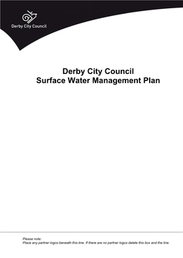 Derby City Council Surface Water Management Plan