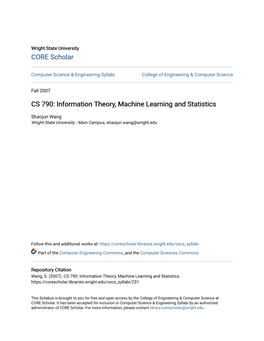 Information Theory, Machine Learning and Statistics