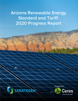 Arizona Renewable Energy Standard and Tariff: 2020 Progress Report