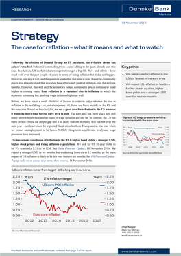 Strategy: the Case for Reflation